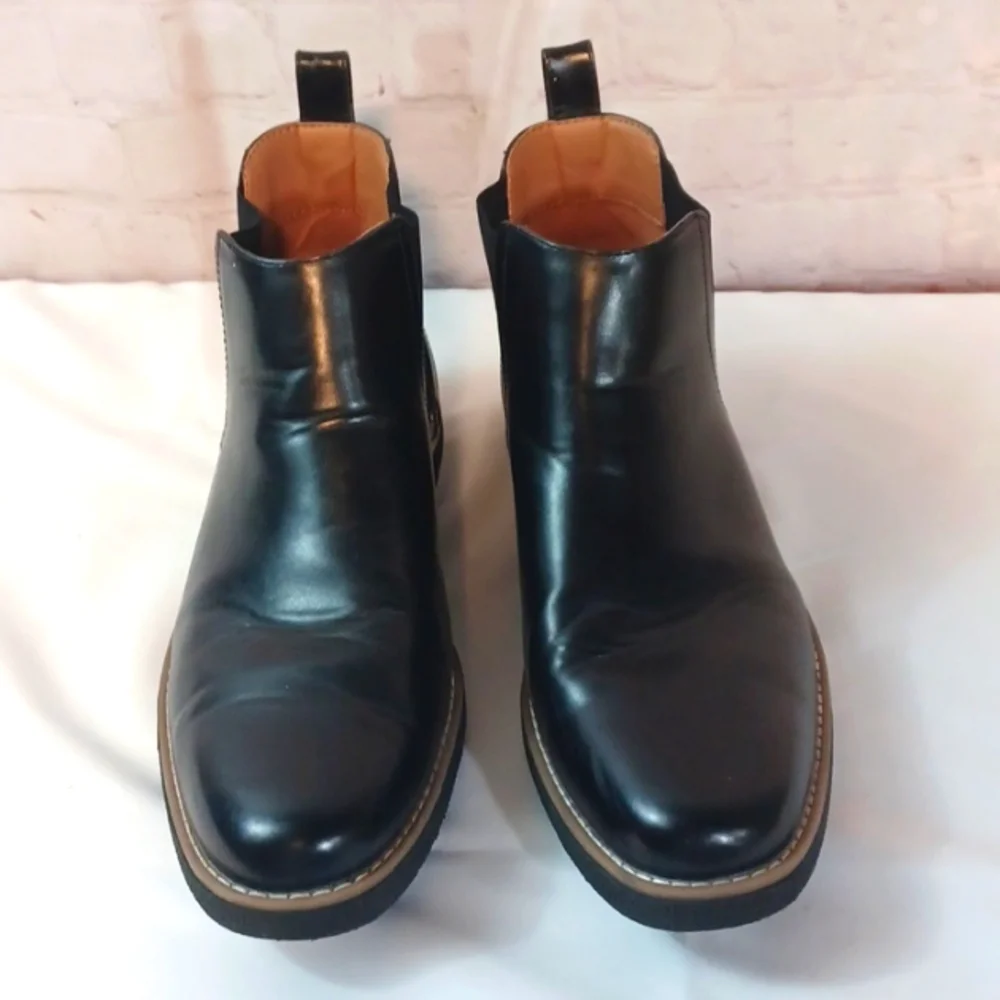 Y2K Deer Stags Mens Black Chukka Stretch Ankle Boots 11.5 M